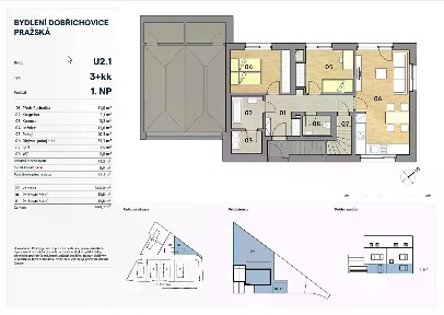 Prodej bytu 3+kk 79 m² Pražská, Dobřichovice