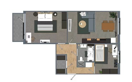 Pronájem bytu 3+kk 63 m² Královéhradecká, Klášterec nad Ohří - Miřetice u Klášterce nad Ohří