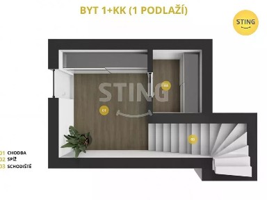Pronájem bytu 1+kk 47 m² Hviezdoslavova, Opava - Předměstí
