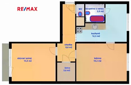 Prodej bytu 2+1 60 m² Sadová, Adamov