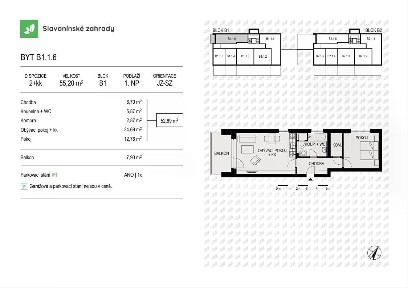 Prodej bytu 2+kk 53 m² Loudova, Olomouc - Povel