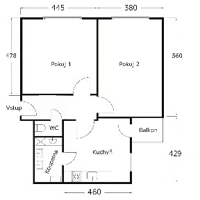 Pronájem bytu 2+1 76 m² Dukelská, Olomouc