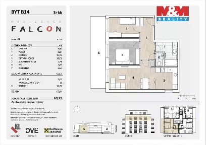 Prodej bytu 3+kk 66 m² Mělník