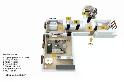 Prodej bytu 4+kk 99 m² Skuherského, České Budějovice - České Budějovice 3