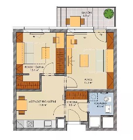 Prodej bytu 2+1 51 m² Baarové, Praha - Hlubočepy