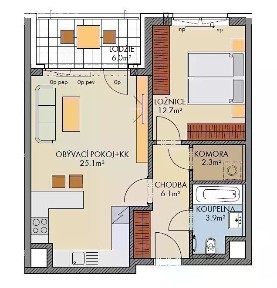 Prodej bytu 2+kk 51 m² Stočesova, Praha - Ruzyně