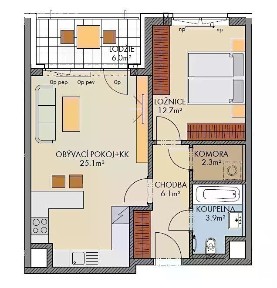 Prodej bytu 2+kk 51 m² Stočesova, Praha - Ruzyně