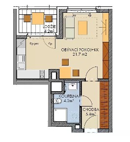 Prodej bytu 1+kk 33 m² Stočesova, Praha - Ruzyně