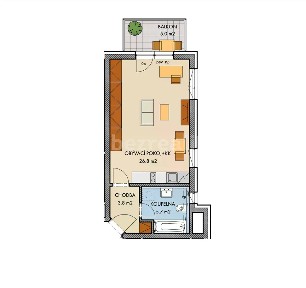 Pronájem bytu 1+kk 38 m² Honzíkova, Praha - Dolní Měcholupy