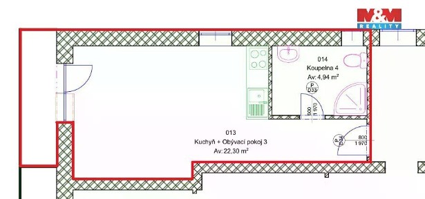 Pronájem bytu 1+kk 28 m² náměstí J. A. Komenského, Brušperk