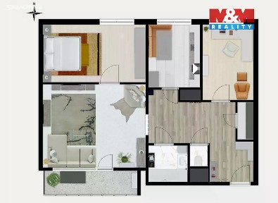 Prodej bytu 3+1 66 m² Dunajská, Brno - Starý Lískovec