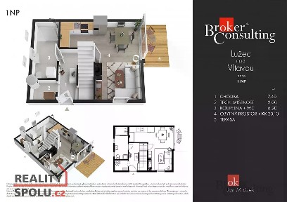 Prodej rodinného domu 66 m², pozemek 327 m² Podřipská, Lužec nad Vltavou