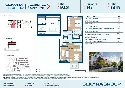 Prodej bytu 3+kk 71 m² Praha - Praha 9