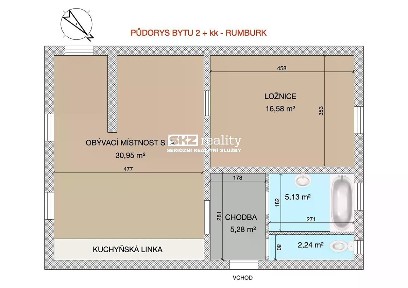 Pronájem bytu 2+kk 60 m² Rumburk - Rumburk 1