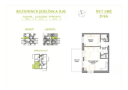 Prodej bytu 2+kk 53 m² Jerlínová, Brno - Žebětín