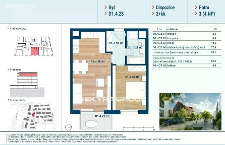 Prodej bytu 2+kk 56 m² Marie Podvalové, Praha - Čakovice