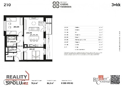 Prodej bytu 3+kk 86 m² Poděbradova, Plzeň - Jižní Předměstí