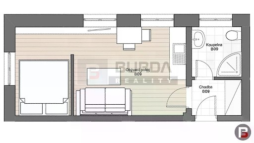 Pronájem bytu 1+kk 25 m² Neratovice