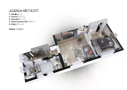 Prodej bytu 2+kk 62 m² Na Jánské, Ostrava - Slezská Ostrava