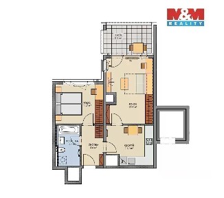 Prodej bytu 2+1 56 m² Svitákova, Praha - Stodůlky