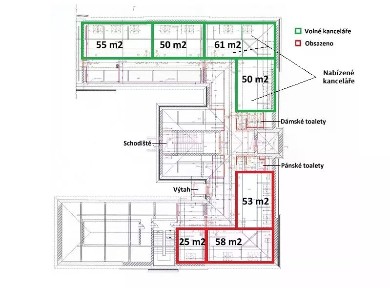 Pronájem kanceláře 111 m² Dolní, Ostrava - Zábřeh