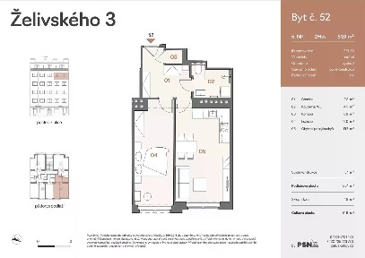 Prodej bytu 2+kk 47 m² Jana Želivského, Praha - Žižkov