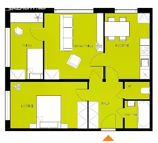 Pronájem bytu 3+1 58 m² Okružní, Česká Lípa