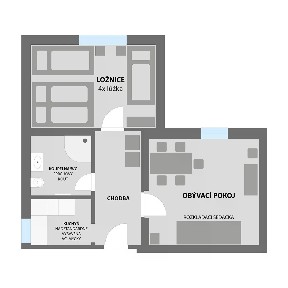 Prodej bytu 2+1 54 m²