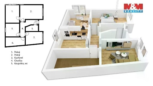 Prodej bytu 3+1 73 m²