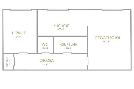 Pronájem bytu 2+1 53 m² Tylova, Litvínov - Horní Litvínov