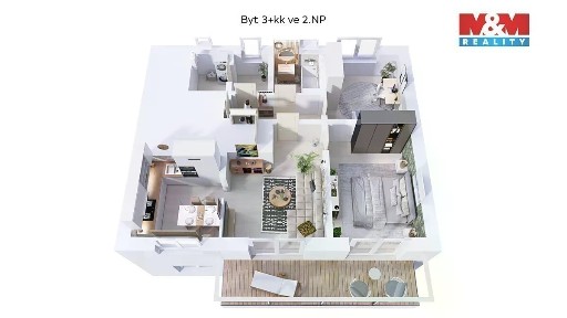 Prodej bytu 3+kk 79 m² Kamenný Újezd