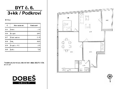 Prodej bytu 3+kk 85 m² J. Š. Baara, České Budějovice - České Budějovice 3
