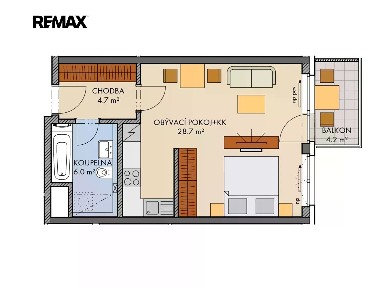 Prodej bytu 1+kk 44 m²