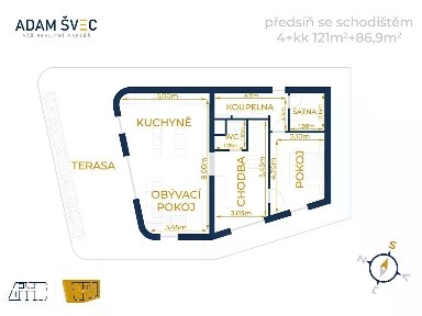 Pronájem bytu 4+kk 121 m² Ostravská, Olomouc - Hodolany