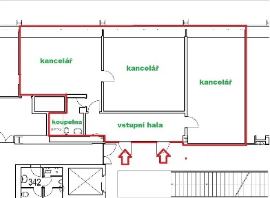 Pronájem kanceláře 114 m² Sokolovská, Praha - Libeň