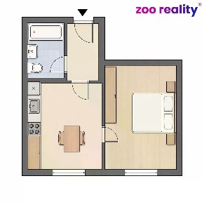 Prodej bytu 1+1 36 m² Kyjická, Chomutov