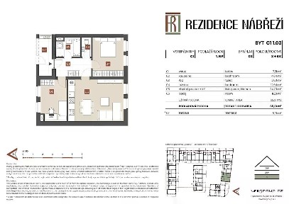 Prodej bytu 2+kk 54 m² Nábřeží, Brandýs nad Labem-Stará Boleslav - Stará Boleslav
