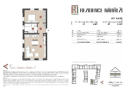 Prodej bytu 2+kk 56 m²