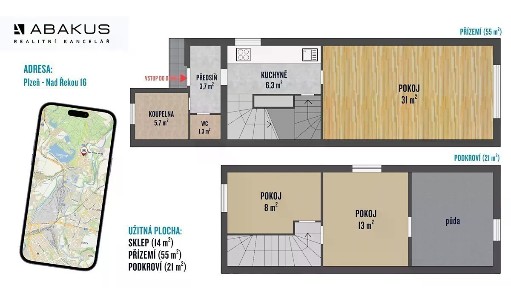 Prodej rodinného domu 90 m², pozemek 290 m² Nad Řekou, Plzeň - Bolevec