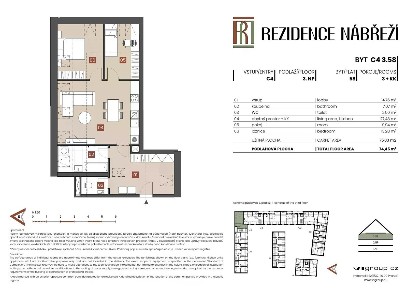 Prodej bytu 3+kk 72 m² Nábřeží, Brandýs nad Labem-Stará Boleslav - Stará Boleslav