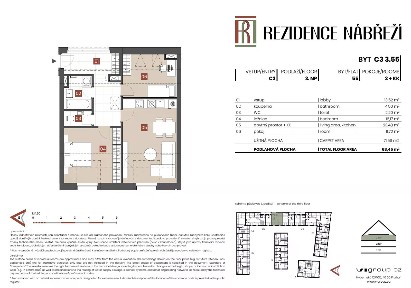 Prodej bytu 3+kk 72 m²