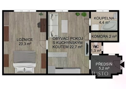 Prodej bytu 2+kk 59 m²
