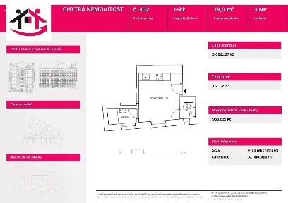 Prodej bytu 1+kk 18 m² Kateřinská, Praha - Nové Město