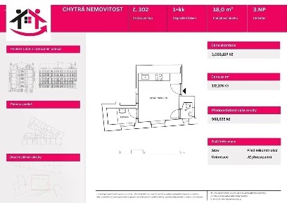 Prodej bytu 1+kk 18 m² Kateřinská, Praha - Nové Město