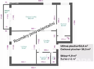 Prodej bytu 2+1 54 m² Fráni Šrámka, Praha - Smíchov
