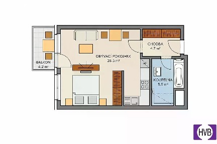 Prodej bytu 2+kk 45 m² Honzíkova, Praha - Dolní Měcholupy