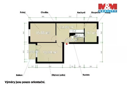Prodej bytu 2+1 56 m² Sídliště, Hroznětín