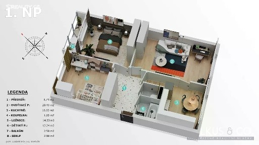 Prodej bytu 3+1 71 m² Mandysova, Hradec Králové - Nový Hradec Králové