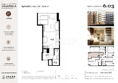 Prodej bytu 1+kk 35 m² Praha - Praha 7