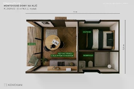 Prodej chaty 45 m², pozemek 622 m² Seč - Ústupky
